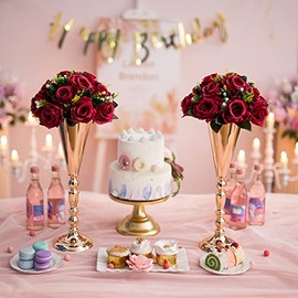 Centros de mesa de flores para mesas de boda: decoraciones de mesa de boda, bolas de flores de color burdeos, centros de mesa para compromiso, ceremonia, fiesta, centro de piezas, 2 paquetes