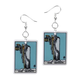 Virgo Earrings for Women - Virgo Jewelry - Tarot Earrings - Hermit Earrings (Virgo - The Hermit)