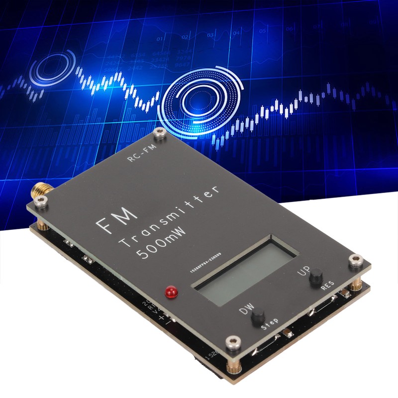 500mW FM Transmitter with LCD Screen 2000M 500mW 88‑108MHz FM