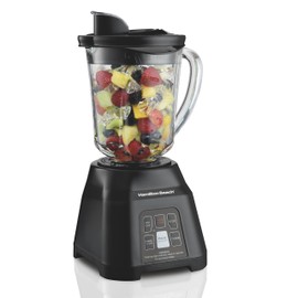 Hamilton Beach Smoothie Smart Blender with 5 Functions & 40oz Glass Jar for Shakes and Smoothies, Black (56207)
