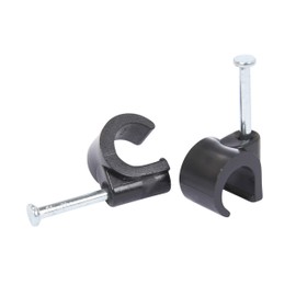 HPM DQ008 8-10mm Black Cable Clips Accessory - Cable Clips Hook Type 8-10mm Black Pack of 20