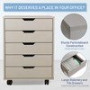 Zanzio Home Office Mobile File Cabinet with 2 Deep Drawers