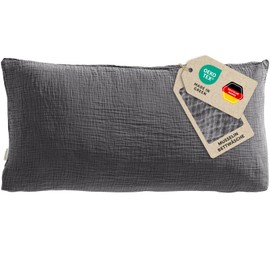 Pure Label Muslin Pillowcase 40 x 80 cm 100% Cotton - Anthracite