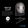 Treva 5 Inch Rechargeable Powered Clip Fan 3 Speed Slim