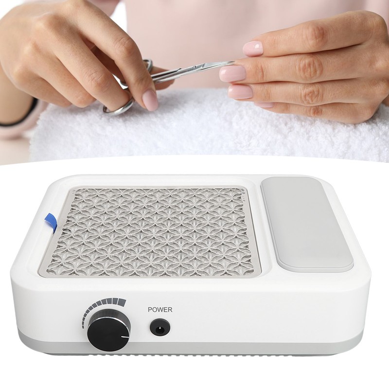 Nail Dust Collector with Reusable Filter Hand Pillow Speed Adjustable