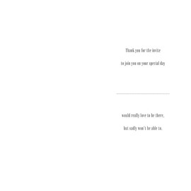 Piccadilly Greetings Wedding Card, Invite Regret - 6 x 4 inches