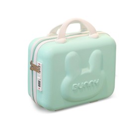 Balakaka Vanity Case for Toiletries, Lipstick, Eyeliner, Skin Care, Cosmetic Case Hard Shell with Triple Combination Locks, Beauty Case, Hard Shell Girl's Gift, mint green