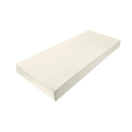 FoamRush 3" x 24" x 72" Gel Memory Foam Seat Cushion with Water Resistant Indoor/Outdoor Canvas Cream Cover with Zip, Upholstery Foam Cushion, Couch Cushion Replacement, Bench Cushion, Plush Support