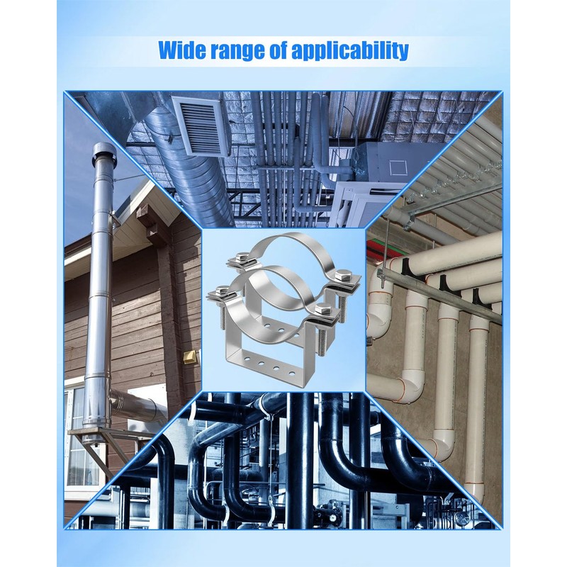 4 Inch Pipe Hanger Chimney Support Bracket, 2 Pcs Heavy