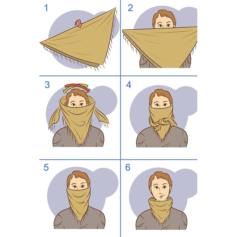 THE ART BOX 100% Cotton Military Mens Scarf Tactical Desert