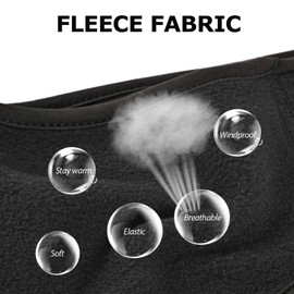 Telgoner Winter Sports Headband for Men and Women, Ear Warmers, Headbands, Ear Muffs, Headband, Warm, Windproof, Perfect for Running, Hiking, Jogging, Bike, Pack of 2 (Black + Dark Blue)