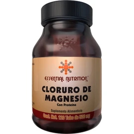 Essential Nutrition - Essential Nutrition, Cloruro De Magnesio - 120 Tabletas 500 Mg