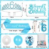 6th Birthday Decorations - Sash, Tiara, Crown & Balloons for