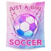 Just A Girl Who Loves Soccers Blanket for Girls Women