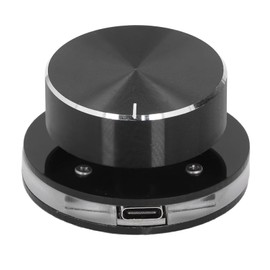 Audio Controller, Volume Knob Volume Control Knob USB Volume Control Knob with RGB Light for Android System PC Multimedia Type C External Media Adjustment Controller