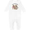 inktastic Tiny Tacklers Bear Football Design Baby Romper Coveralls 6