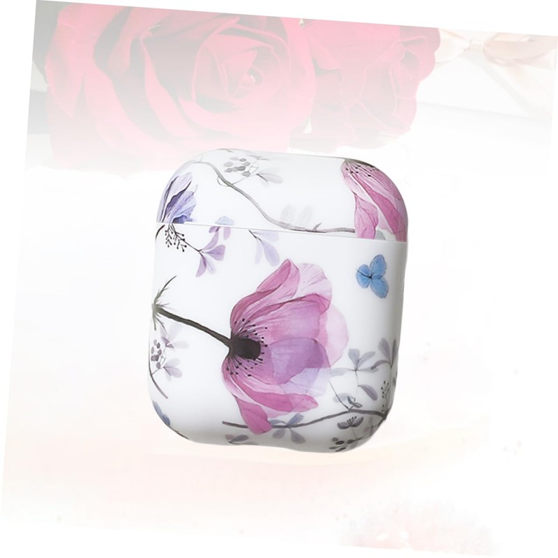 TEHAUX Portable TPU Earphone Case Dustproof Flower Pattern Protector for