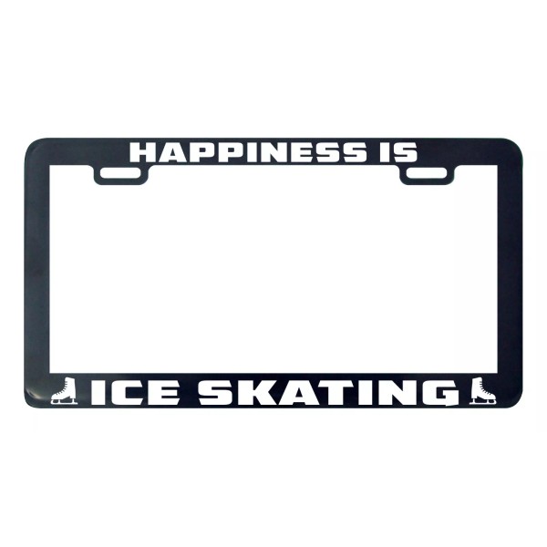 Unbranded Happiness is ice skating license plate frame holder