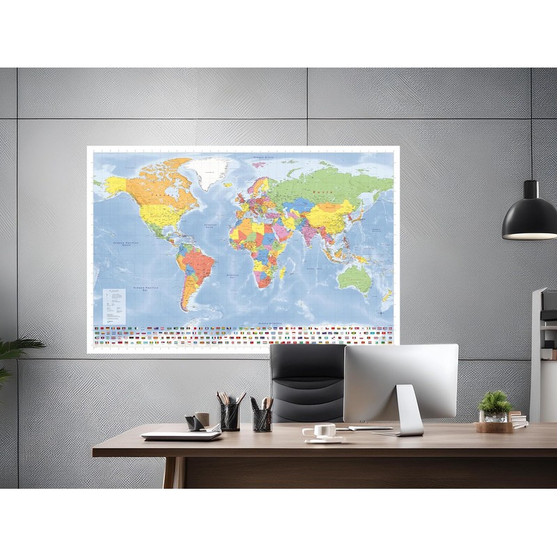 Giant World Map in spanish language (39 X 55) with
