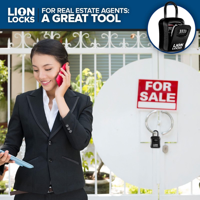 Lion Locks Lock Box for Keys, 6 Pack Black -