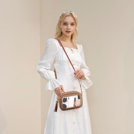 Viva Terry Clear Crossbody Bag with 2 Straps, Stadium Approved Clear Purse Bag for Concerts Sports Events Festivals,Gift