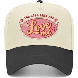 Excuse Me, You Look Like You Love Me Trucker Hat | Oval | Premium Snapback Hat for Men & Women (US, Alpha, One Size, Black/Natural)