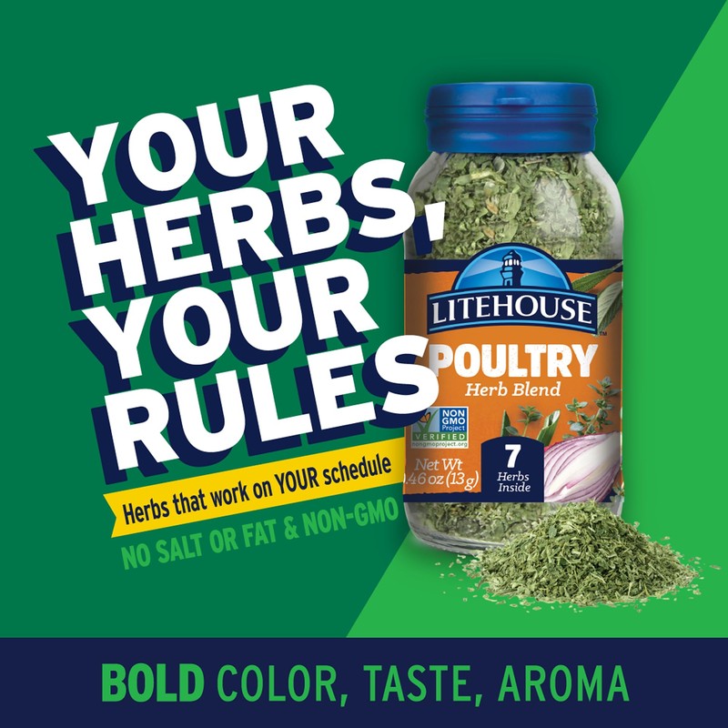 Litehouse Freeze Dried Poultry Herb Blend - Substitute for Fresh