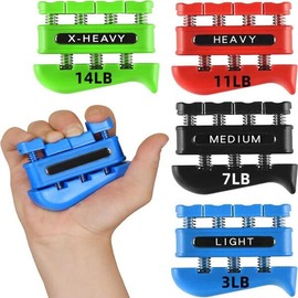 DooSon 두손 그립 손가락 트레이너 양방향 강화제 재활 세그먼트 훈련 도구 [01 Red-11LB] Two-Hand Grip Finger Trainer Bidirectional Strengthener Rehabilitation Segment Training Tool [01 Red-11LB]