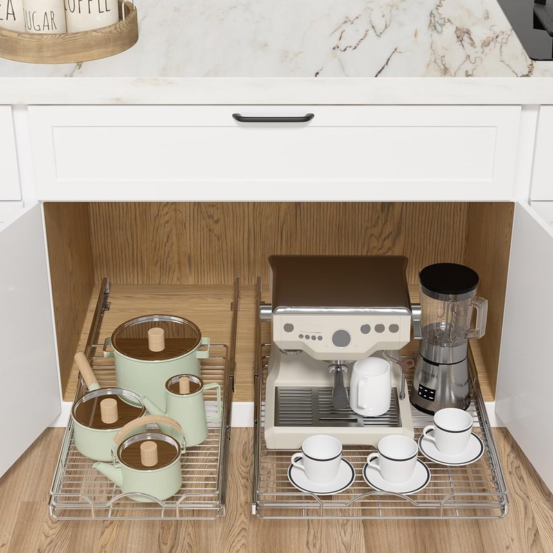 OCG Pull Out Cabinet Organizer 2 Pack (15" W x