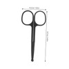 VICASKY 2pcs Stainless Steel Rounded Scissors for Eyebrows Facial Hair
