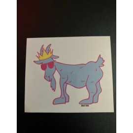 GOAT USA Pink and Blue Neon Goat Sticker. Single Sticker. Brand New.