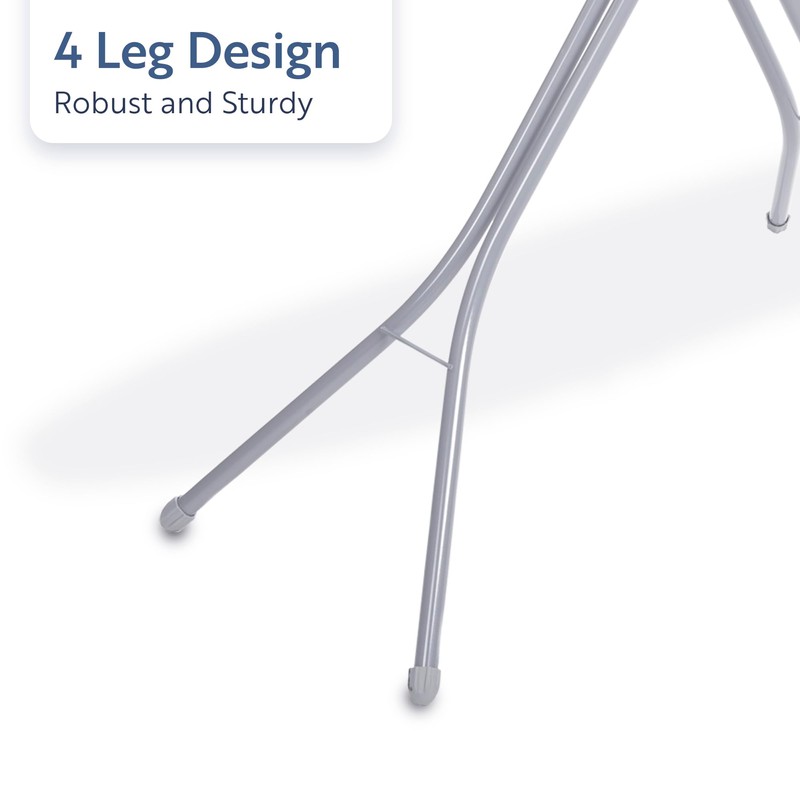Classic 4-Leg Ironing Board with Iron Rest - Freestanding Full
