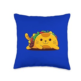 Cute Cat Taco Throw Pillow