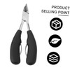 WOONEKY Professional Precision Pedicure Tool Curved Toenail Nipper Durable Stainless