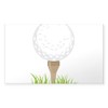 CafePress Golf Tee Sticker Rectangle Bumper Sticker Car Decal