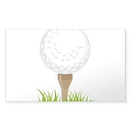 CafePress Golf Tee Sticker Rectangle Bumper Sticker Car Decal