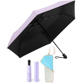 Angels Closet, 2024 Version Folding Umbrella, Auto Open & Close, Lightweight, 7.8 oz (220 g), Durable, For Both Sunny and Rainy Weather, 100% UV Protection, Fully Blackout, Windproof, Waterproof,