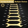 DURATECH Super-Thin Open End Wrench Set, Metric, 8-Piece, 5.5mm to