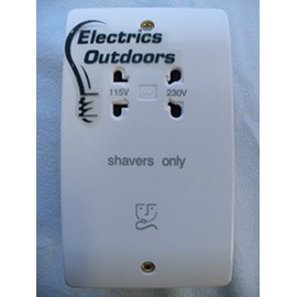 MK K701WHI 115/230V 2-Gang Shaver Unit, Standard White