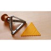 7.5CM Triangle Metal and Wood Ravioli Cutter