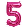Northstar Balloons 59071 Number 5 Foil Balloons, See Description, Magenta