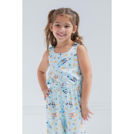 Bluey Bingo Muffin - Camisa hawaiana con botones y pantalones cortos de niño a niño grande, overol para niñas, 10-12
