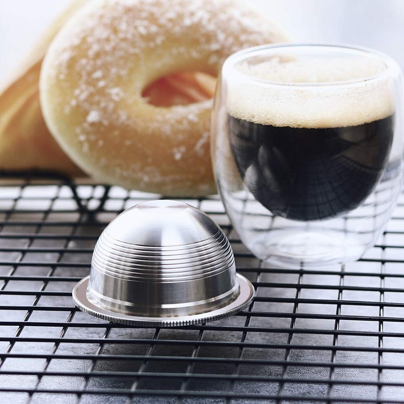 RECAFIMIL Coffee Capsule, Reusable Vertuoline Coffee Pods Refillable Vertuo Capsule