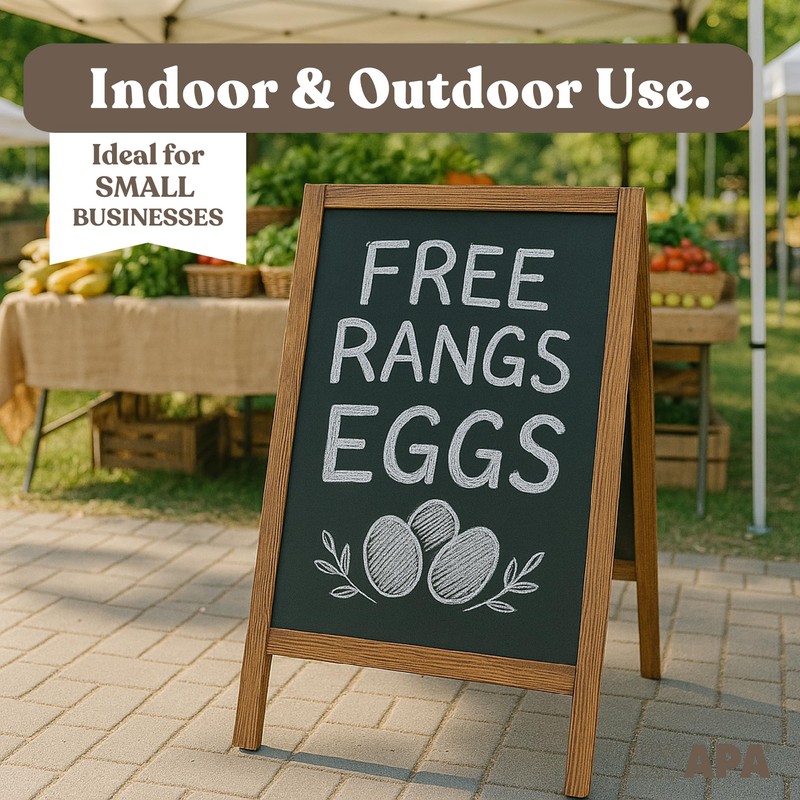 Ilyapa Wooden Sandwich Board Signs Outdoor A Frame Chalkboard Sign