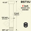 Shower Arm Extender, BSTIIU 8 Inch Shower Head Extension Arm,