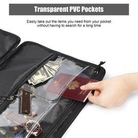 Hanger Diversion Safe Bag, Hidden Safes Pocket for Cash, Waterproof disguised safe Storage, Secret Document Holder Compartment to Stash Jewelry Doc for Home Travel Dorm &Hotel under Clothing(BLACK)