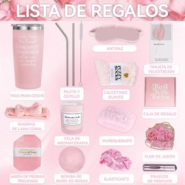 Canasta Spa Relajante MSJKJSHOP para Mujer: 13 Pzas, Regalo Cumpleaños Lujoso