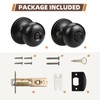GOBEKOR 8 Pack Privacy Door Knobs Interior Matte Black Keyless