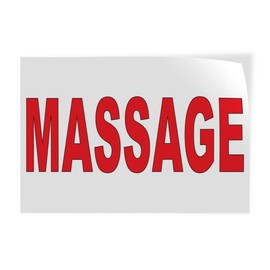 Decal Stickers Multiple Sizes Massage Red B Industrial Vinyl Safety Sign Label Business 20x14Inches