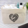 Large 'Heart-Shaped Dragon' Canvas Organiser/Storage Bag (OR00032800)
